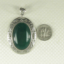 Load image into Gallery viewer, Cabochon Oval Green Agate Pendant