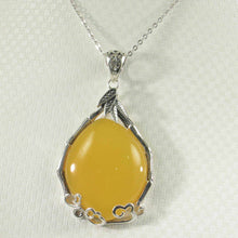Load image into Gallery viewer, Cabochon Oval Yellow Agate Pendant