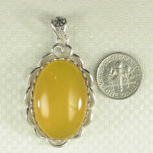 Load image into Gallery viewer, Cabochon Oval Yellow Agate Pendant