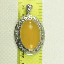 Load image into Gallery viewer, Cabochon Oval Yellow Agate Pendant