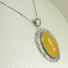 Load image into Gallery viewer, Cabochon Oval Yellow Agate Pendant