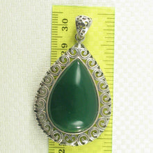 Load image into Gallery viewer, Cabochon Pear-Shaped Green Agate Pendant