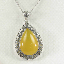 Load image into Gallery viewer, Cabochon Pear-Shaped Yellow Agate Pendant