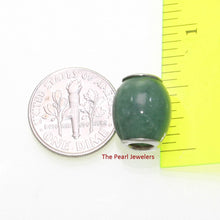 Load image into Gallery viewer, Celadon Green Jade Drum Sterling Silver Pendant