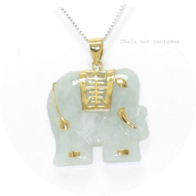 Load image into Gallery viewer, Celadon Jade Elephant Pendant