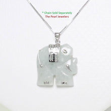 Load image into Gallery viewer, Celadon Jade Elephant Sterling Silver Pendant