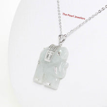 Load image into Gallery viewer, Celadon Jade Elephant Sterling Silver Pendant