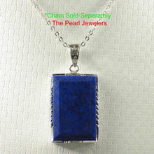 Load image into Gallery viewer, Classic Rectangle Lapis Lazuli Sterling Silver Pendant