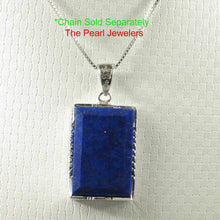 Load image into Gallery viewer, Classic Rectangle Lapis Lazuli Sterling Silver Pendant