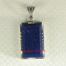 Load image into Gallery viewer, Petite Rectangle Lapis Lazuli Sterling Silver Pendant