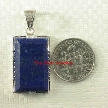 Load image into Gallery viewer, Petite Rectangle Lapis Lazuli Sterling Silver Pendant