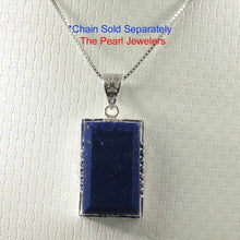 Load image into Gallery viewer, Petite Rectangle Lapis Lazuli Sterling Silver Pendant