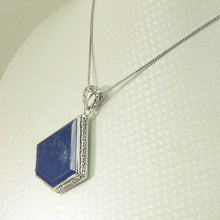 Load image into Gallery viewer, Diamond Shaped Blue Lapis Lazuli Pendant