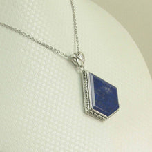 Load image into Gallery viewer, Diamond Shaped Blue Lapis Lazuli Pendant