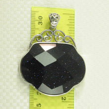 Load image into Gallery viewer, Faceted Blue Sandstone Lucky Lock Pendant