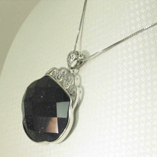 Load image into Gallery viewer, Faceted Blue Sandstone Lucky Lock Pendant