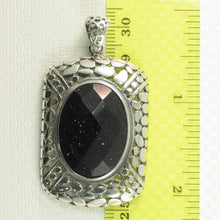 Load image into Gallery viewer, Faceted Oval Blue Sandstone Pendant