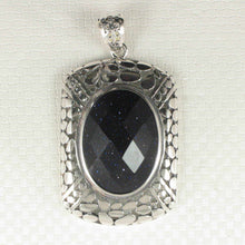 Load image into Gallery viewer, Faceted Oval Blue Sandstone Pendant