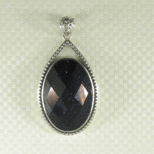 Load image into Gallery viewer, Faceted Oval Blue Sandstone Pendant