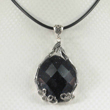 Load image into Gallery viewer, Faceted Oval Blue Sandstone Pendant