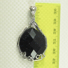 Load image into Gallery viewer, Faceted Oval Blue Sandstone Pendant