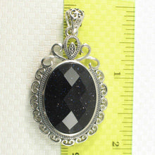 Load image into Gallery viewer, Faceted Oval Blue Sandstone Pendant