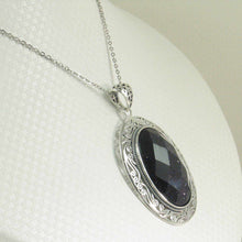 Load image into Gallery viewer, Faceted Oval Blue Sandstone Pendant