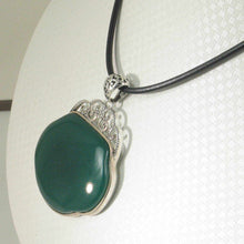 Load image into Gallery viewer, Green Agate Lucky Lock Pendant