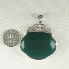 Load image into Gallery viewer, Green Agate Lucky Lock Pendant