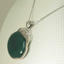 Load image into Gallery viewer, Green Agate Lucky Lock Pendant