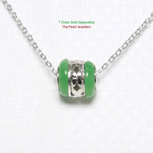 Load image into Gallery viewer, Green Jade Bead Slide Sterling Silver Necklace