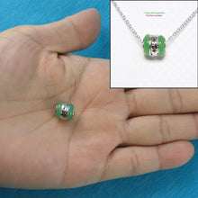 Load image into Gallery viewer, Green Jade Bead Slide Sterling Silver Necklace