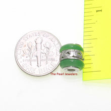 Load image into Gallery viewer, Green Jade Bead Slide Sterling Silver Necklace