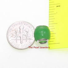 Load image into Gallery viewer, Green Jade Drum Sterling Silver Bead Pendant