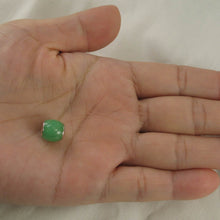 Load image into Gallery viewer, Green Jade Drum Sterling Silver Bead Pendant