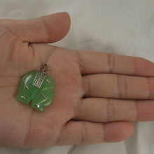 Load image into Gallery viewer, Green Jade Elephant Sterling Silver Pendant