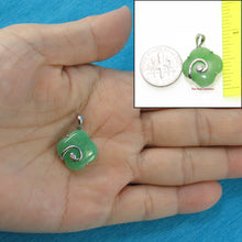 Load image into Gallery viewer, Green Jade Flower Sterling Silver Pendant Necklace