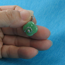 Load image into Gallery viewer, Green Jade Flower Sterling Silver Pendant Necklace