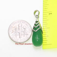 Load image into Gallery viewer, Hand-Carved Green Jade Raindrop Pendant