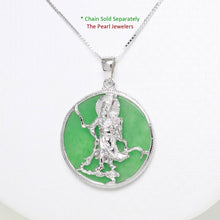 Load image into Gallery viewer, Guan Gong Green Jade Tablet Pendant