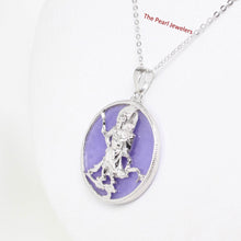 Load image into Gallery viewer, Guan Gong Lavender Jade Tablet Pendant