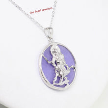 Load image into Gallery viewer, Guan Gong Lavender Jade Tablet Pendant