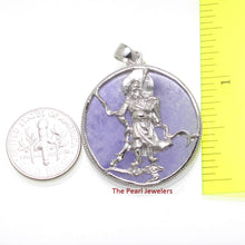 Load image into Gallery viewer, Guan Gong Lavender Jade Tablet Pendant
