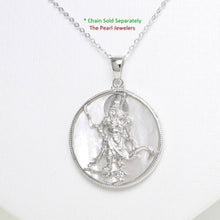 Load image into Gallery viewer, Guan Gong Mother of Pearl Tablet Pendant