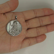 Load image into Gallery viewer, Guan Gong Mother of Pearl Tablet Pendant