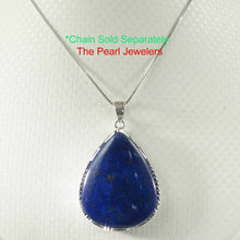 Load image into Gallery viewer, Large Lapis Lazuli Raindrop Sterling Silver Pendant
