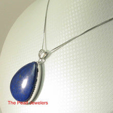 Load image into Gallery viewer, Large Lapis Lazuli Raindrop Sterling Silver Pendant