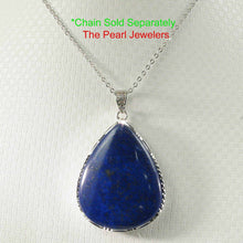 Load image into Gallery viewer, Large Lapis Lazuli Raindrop Sterling Silver Pendant