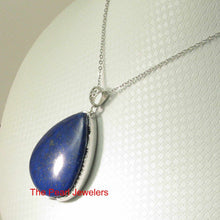 Load image into Gallery viewer, Large Lapis Lazuli Raindrop Sterling Silver Pendant