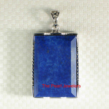 Load image into Gallery viewer, Lapis Lazuli Rectangle Sterling Silver Pendant